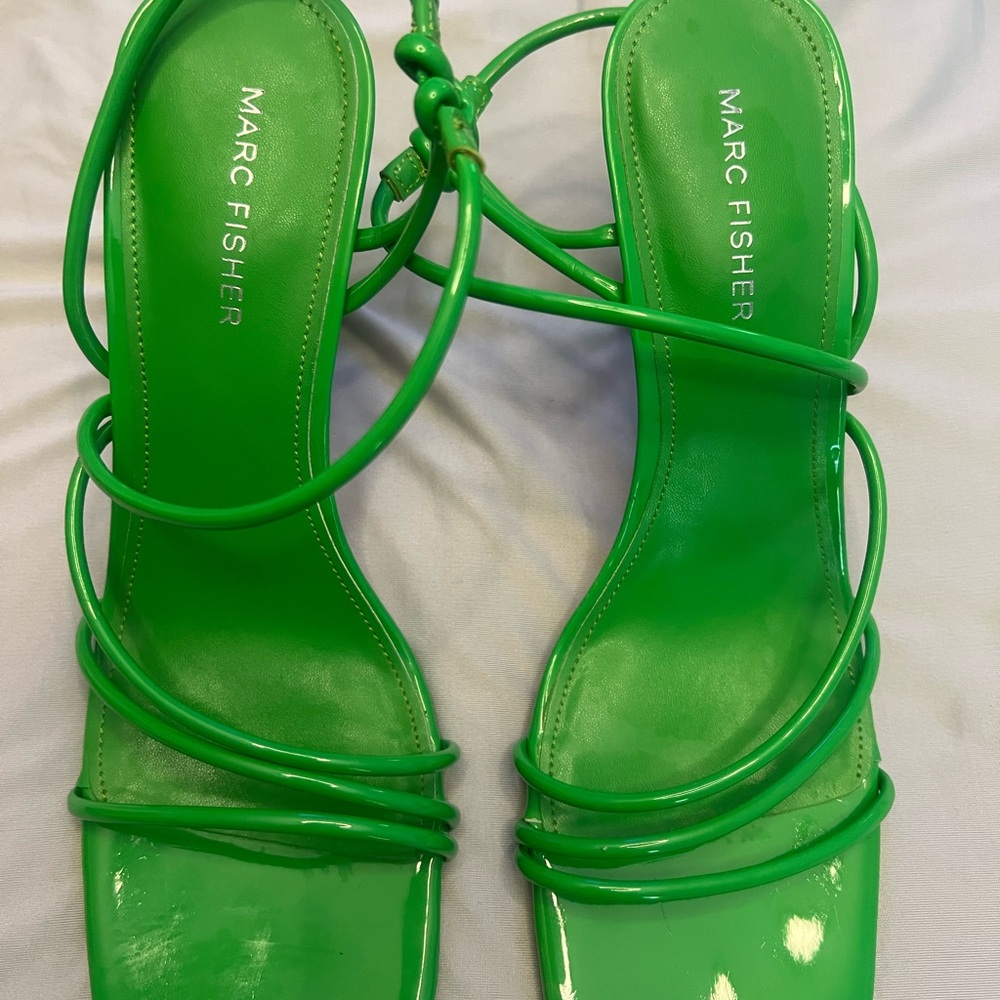 Marc Fisher Vibrant Green Strappy Heels